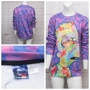 Stoned Bart Simpson 90s Sweatshirt Unisex Large